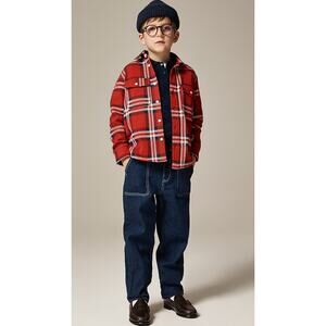 J Crew crewcuts Boys Seabord Soft Knit Shirt 10 Red Plaid NWT Kids CE411 J.Crew